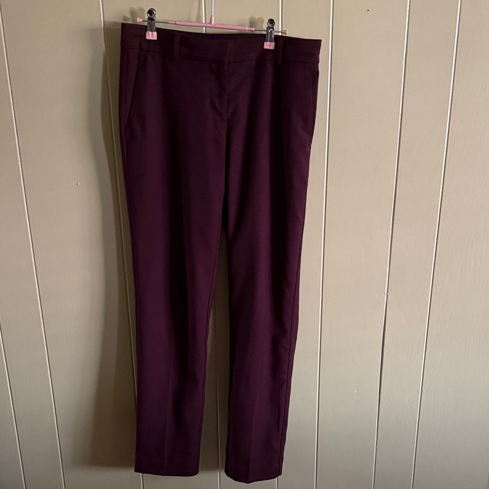 Ann Taylor Plum Straight Leg Dress Pants